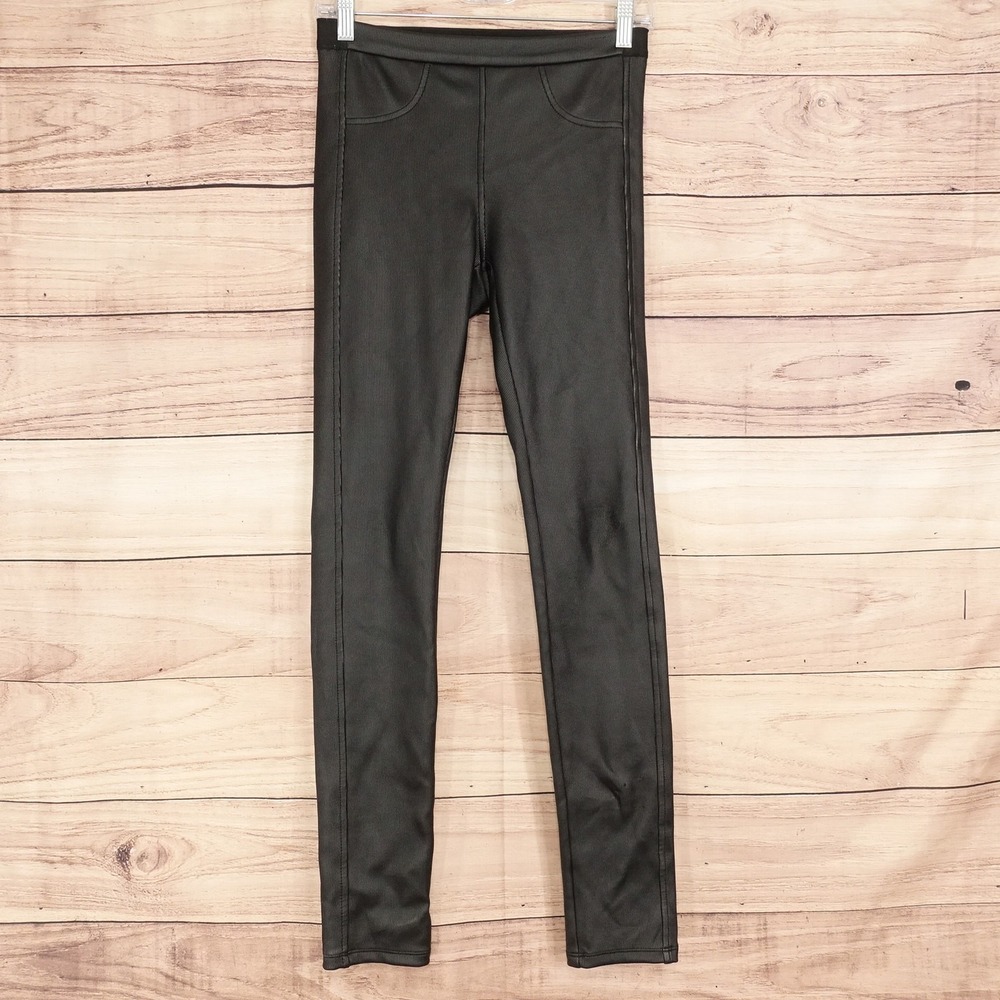 BCBGMAXAZRIA Pants Womens XS Black Jegging Skinny Knit Stretch Pull On 27x30